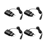 HQ8505 15V 5.4W Plug Power Adapter Electric Shaver Charger,Compatible For Philips, 6070/6075/6095 Shaving Machine Charging Cable(4pcs)