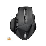 E-YOOSO Large Wireless Mouse for Big Hands, X-31 Cordless Ergo Computer Mouse, 6 Buttons, 5-Level 4800 DPI, 18 Months Battery Life, for Laptop, PC, Chromebook (Black)
