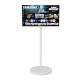 Samsung The Movingstyle Essential 32" 4K UHD Smart Monitor with Adjustable Rolling Stand, Smart TV Apps, Built-in Speakers, White Design, Gaming Hub, AI Picture Optimizer, SmartThings, F-LS32FM70-MSR