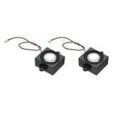 PATIKIL 3 Watt 4 Ohm Mini Speaker, 2PCS Full-Range Mobile Portable Advertising Machine Micro Loudspeaker Connector for Small Electronic Projects, Black Silver