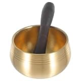 Mikinona Mini Meditation Singing Bowl 1.97' Brass Tibetan Sound Bowl with Wooden Striker for Yoga and Travel with Calming Vibration to Stress
