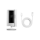 All-new Ring Indoor Cam (2nd Gen), White with 10 ft. USB-A to Micro USB Power Cable