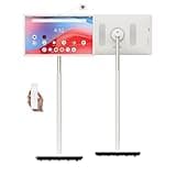 GTUOXIES 27 Inch Mobile Smart Monitor with Camera, MIC, Stereo Speakers, 27G2W, Portable Stand TV with Touch, 1920p, Native OS, Unlimited Apps, HDMI, USB Ports, Remote Control, Full Movement...