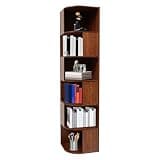 AYAWNGJ Corner Bookshelf, 6 Tier Freestanding Wooden Corner Bookshelf with Baffle Design, 69" H Standing Bookshelf, Bookcase Display Cabinet for Home Office Living Room Bedroom Etc