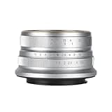 Compatible for Sony E X 25mm F1.8 APS-C Manual Fixed Prime Camera Lens(Silver,Z)