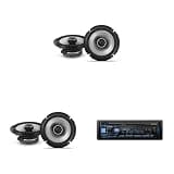 Alpine UTE-63BT Mech-Less Digital Bluetooth Media Receiver with 2 Pairs Alpine S2-S65 Type S 6.5" Coax Speakers