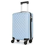AGVOTK 20 Inch Carry On Luggage, Lightweight Hard Shell ABS Suitcase with TSA Lock and Double Spinner Wheels, Rolling Suitcase for Travel (LXG-Blue, 20" carry on)