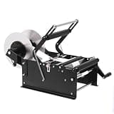 Adjustable Manual Round Bottle Labeling Machine with Handle Labeling Applicator Machine for Round Glass Plastic Metal Bottle