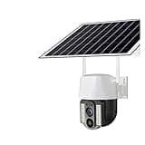 VSKJZBRDHMW 4G Sim Solar Camera Outdoor IP Camara Low Powered Battery PIR Motion Detection Waterproof CCTV Home Security Protection(4G Camera Add 64GB)
