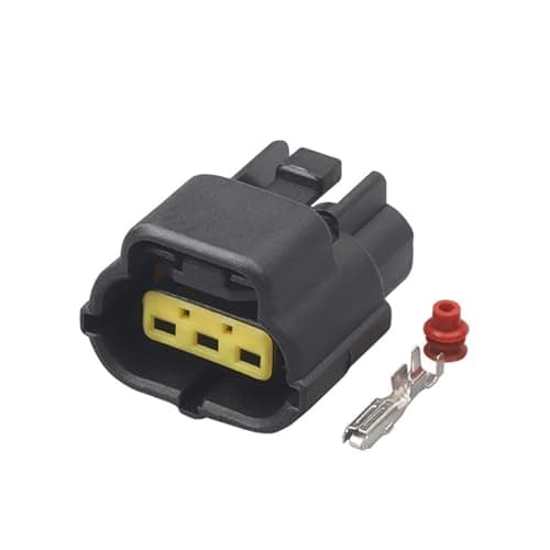 AICNRUT 1/5/10/20/50 Sets 3 Pin Automotive Waterproof Black Male Female Connector Car Auto Sealed Truck Scket 174359-2 174357-2 AICNRUT(3p female,5 sets)