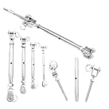 Closed Body Jaw Swivel Screw Closed Body Marine Rigging 304 Stainless Steel Length Adjuster Clamp Tensioner M5-M12 Hardware Jaw Turnbuckle Bolt(M8)