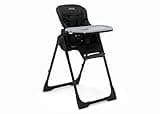 Jeep by Delta Children Classic Convertible 2-in-1 High Chair for Babies and Toddlers with Adjustable Height, Recline & Footrest - Dishwasher Safe Meal Tray, Black