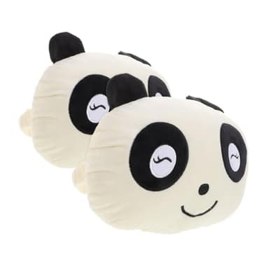 Ciieeo 2pcs Adjustable Cute Panda Car Headrest Pillow for Neck Support Washable Travel Cushion for Boy Girl and Adults High Elasticity Cushion