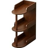 Vyntyra Book Shelf,Open Storage Shelf,Storage Organizer,Display Shelf,for Home Office, Living Room, Bed Room(Walnut Color,3-15cm)