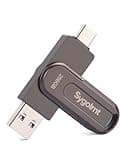 256GB USB Flash Drive for iPhone Photo Stick Thumb Drive, 2-in-1 USB C + USB A, External Storage Jump Drive for Picture Video Data Backup, High Speed Memory Stick USB Drive for iPhone/iPad/Android/PC