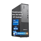 Lenovo ThinkCentre neo 50s Gen 5 Small Form Factor Business Desktop Computer, Intel Core i5-14400, Bluetooth, 32 GB DDR5 RAM, 1 TB SSD, Wi-Fi 6, Win 11 Pro, Black
