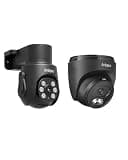 Anlapus 4K 8MP Add-on Home Security Camera Outdoor Indoor, 1 x Surveillance Dome Camera and 1 x Pan Tilt CCTV Cam, Audio Recording, 80ft IR Night Vision, 90° Wide Angle, Works with Our DVR Only