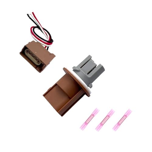 1 Pcs Front Turn Signal Socket Connector with 3-Wire Pigtail Harness Compatible with Ford Vehicles Replaces Part Number ZFC02280UA 2019508A11