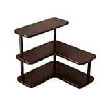 CFGH6FDF Retro Corner Density Board Shelf Office Tabletop Bookshelf Multi-Story Open Storage Rack Freestanding Book Shelf