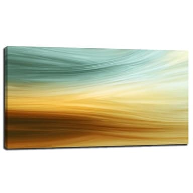 Large Wall Art for Bedroom Living Room Abstract Sage Green Gold Wave Canvas Print Picture Painting Framed Artwork Modern Neutral Wall Decor 28X58inch