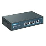YuanLey 5 Port Gigabit PoE Switch with 4 Port PoE+ 1000Mbps, 802.3af/at 78W Built-in Power, Fanless Metal Unmanaged Plug & Play