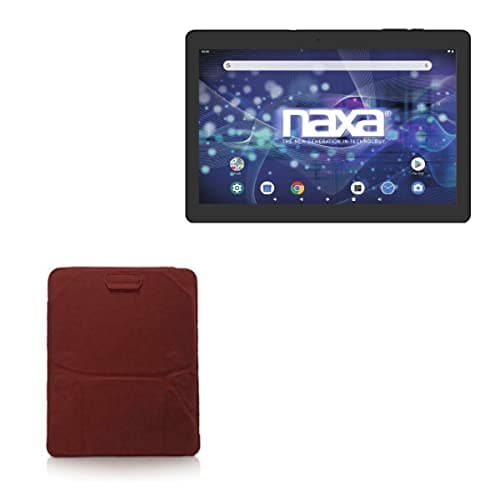 BoxWave Case Compatible with Naxa NID-1050 - Velvet Pouch Stand, Velour Slip Sleeve Built-in Foldable Kickstand - Burgundy