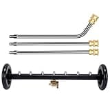 Dual-Function Undercarriage Cleaner 22 Inch, Water Broom for Pressure Washer with 7 Nozzles, Undercarriage Pressure Washer Attachment with 3 Extension Wands, 4000 PSI