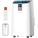 Temprium 12,000 BTU Portable Air Conditioner, Dual Motor Cools Up to 600 Sq.Ft, 4-in-1 Smart WiFi AC Unit with App/Alexa/Remote, 41dB Ultra Quiet, Silent Mode, Easy Install Window Kit for Bedroom Home