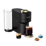 Nespresso Limited-Edition Vertuo Pop+ Coffee and Espresso Maker by Breville, Matte Black Gold (Renewed)