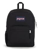 JanSport Cross Town Backpack 17" x 12.5" x 6" - Simple Bag for Everyone with 1 Main Compartment, Front Utility Pocket - Premium Class Accessories - Black