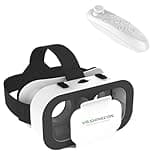 3D VR Glasses for Virtual Reality Headset Compatible with iPhone and Android Devices 4.7 to 6.5 inches Comes with Controller Ideal for Mobile Gaming and Movies immersive Experience