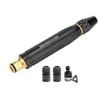 High-Pressure Hose Nozzle, 360° Adjustable Sprayer with ON/Off Switch for Car Washing & Gardening (1PCS,Black)