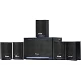 Elimavi 5.1 Surround Sound Systems Home Theater System, Wired Surround Sound Speaker System with 6.5" Subwoofer, Bluetooth 5.3 Audio System for TV Living Room, RCA Coaxial Optical Input, Metal Mesh