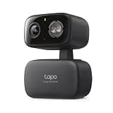 Tapo 2K Indoor/Outdoor Pan/Tilt Wired Security Camera - Baby Monitoring, Person & Baby Cry Detection, 360° Motion Tracking, Color Night Vision, Subscription-Free Local Storage or Optional Cloud, C217
