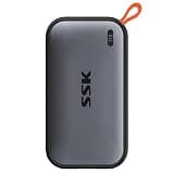 SSK Portable SSD 1TB External Solid State Drives, up to 1050MB/s USB C SSD External Hard Drive USB 3.2 Gen2 for iPhone 15/16/17Pro, Windows, Mac, Android Phones and Tablets