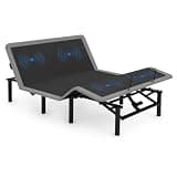 Electric Adjustable Bed Base Queen Size, Head & Foot Incline with Massage, Wireless Remote, Dual USB Ports, Under-Bed LED Light, 4 Adjustable Legs, Easy Assembly