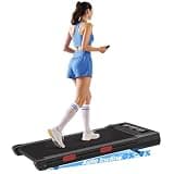 Superun Walking Pad with 6% Incline, Under Desk Treadmill for Home Office, 3 in 1 Portable Walking pad Treadmill with Remote Control, 2.5HP Quiet Mini Treadmills, 301 lbs Capacity, Rich Black