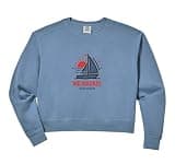 Womens Milwaukee Wisconsin Sailboat Sunset Design Comfort Colors Crop Sweatshirt