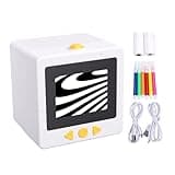 AI Sticker Printer for Kids, 2.4 Inch Screen 203 DPI | Portable Inkless Thermal Label Maker with Voice Control, 1200mAh Battery & DIY Printing Paper Pens Set (White)