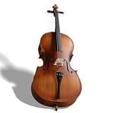 4/4 Full-Size Black Cello Set with Bow, Rosin, Bridge, and Padded Soft Bag, Basswood Body, Gloss Finish