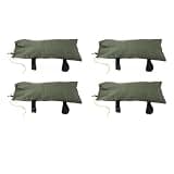 Jenivaint Flood Water Barrier Sand Bags, 4pcs Thickened Flood Prevention Sandbags 27.6 X 11.8in, 600D Oxford Cloth and Canvas, for Door Window Garage Home Control (Drawstring Closure)