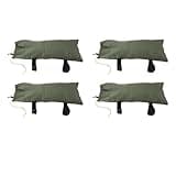 Jenivaint Flood Water Barrier Sand Bags, 4pcs Thickened Flood Prevention Sandbags 27.6 X 11.8in, 600D Oxford Cloth and Canvas, for Door Window Garage Home Control (Drawstring Closure)