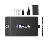Bluetooth Drawing Tablet GAOMON WH851 8 x 5 inches Graphics Tablet, Digital Art Tablet Supports 16384 Levels, Intuitive Dial with 8 Shortcut Keys, Type-C Port, Work with Windows & Android & Mac