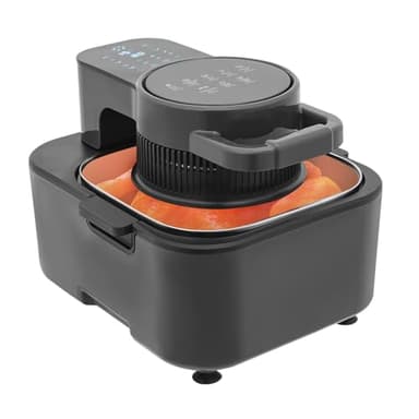 17.96Qt Glass Air Fryer Oven, 360° Visibility Turbo Cooker, Compact Smart Design, Adjustable Temp & Time, Perfect for Deep Frying, Roasting & Keeping Warm