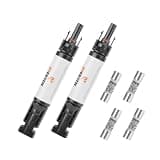 Pjerjzn Solar Panel Fuse Holder 1000V with PV Fuse Inline Connector 10A 15A 20A 30A Kit for Solar System, Ready to Plug IP67 Waterproof with Assembly Wrench (30A 2PK)