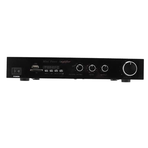 Zopsc Bluetooth 5.0 Home Stereo Amplifier 50Wx2 HiFi Sound Receiver for Home Theater Karaoke, Compact Power Amp with Multiple Inputs, LED Display (US Plug)