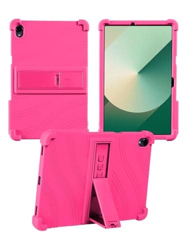 Case for Samsung Galaxy Tab S11 11-inch (2025, SM-X736B/ SM-X730) Case - Soft Silicone, Adjustable Stand, Pen Holder Included (Pink)