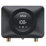 APUS Tankless Water Heater Electric 240V, 4500W Instant On Demand Hot Water Heaters, Under Sink Point of Use Water Heater, LED Digital Display, Ultra Compact for Kitchen, Bathroom, Laundry,Black