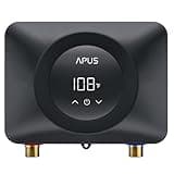 APUS Tankless Water Heater Electric 240V, 4500W Instant On Demand Hot Water Heaters, Under Sink Point of Use Water Heater, LED Digital Display, Ultra Compact for Kitchen, Bathroom, Laundry,Black