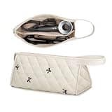 MicaYoung Hair Tools Travel Bag Compatible with Dyson Hair Dryer Airwrap Styler, Straighteners, Curling Irons Haircare Accessories Storage Bag Organizer (13" x 4.7" x 5.9"), Beige Black Butterfly